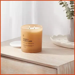 Threshold 3-Wick 24oz Glass Lavender Eucalyptus Candle,Trending Large Candle,3-Wick Design,Aromatherapy,TikTok Hot Sale,Relaxing Decor