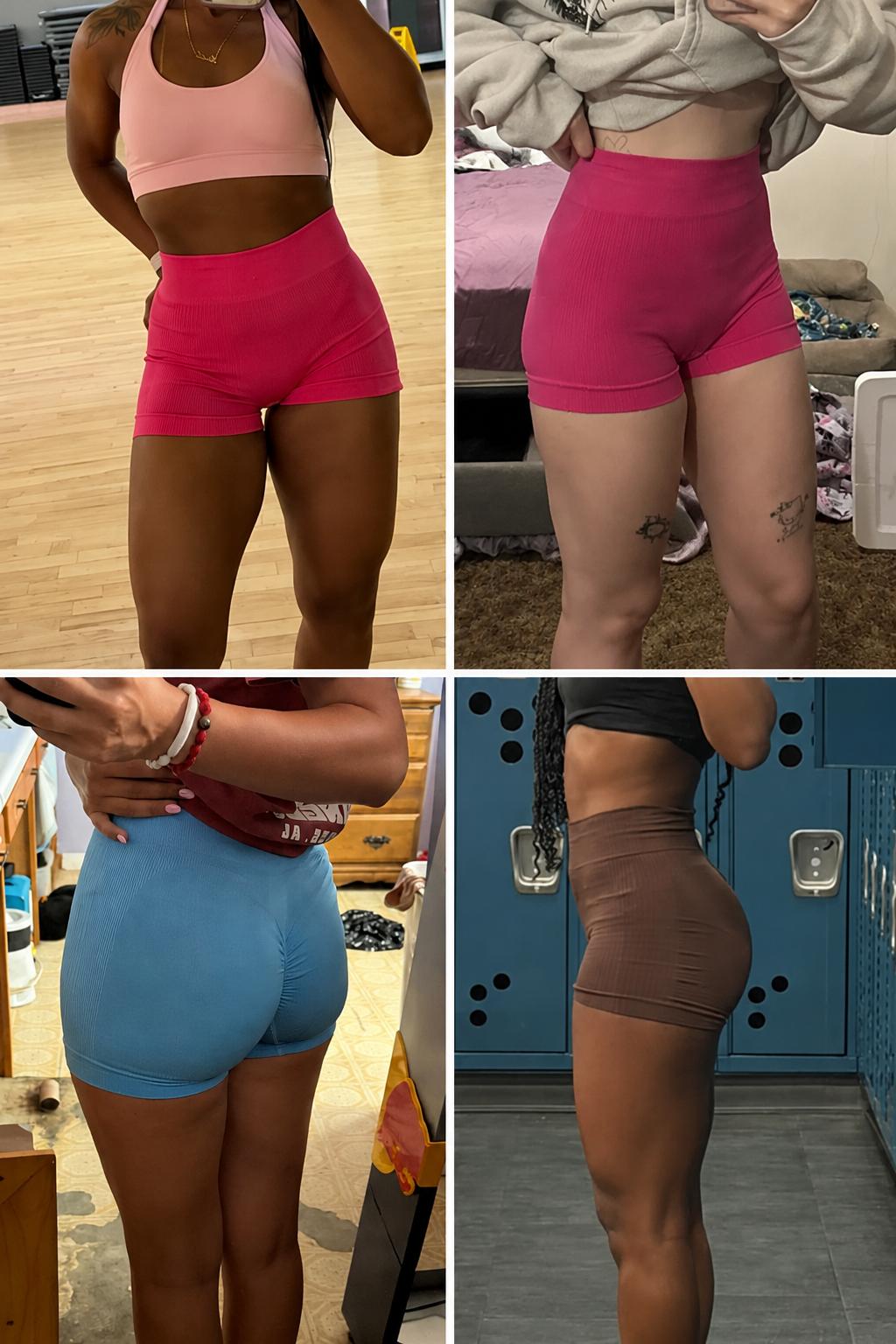 OLISH Women's Seamless High Waist Underwear for Women - 4/8pcs Nylon Blend Sports Shorts, Light & Breathable, Tummy Control, Butt-Lifting Yoga Boxer Briefs