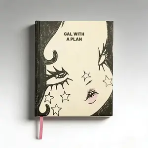 Valfré Cool Girl Illustration Planner Notebook, 2026 Calendar Diary, Retro Dark Style Efficiency Journal, Monthly Limited Artwork Plan Book