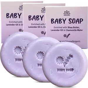 Lavender Chamomile Baby Soap Bars Set of 3