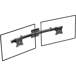 WALI Dual Monitor Wall Mount, Single to Double Bracket Adapter, Horizontal Assembly Arm for 2 Screen up to 27 inch (012ARM), Black