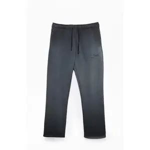 A.R.C. Men's Black Washed Heavyweight Fleece Baggy Sweatpants
