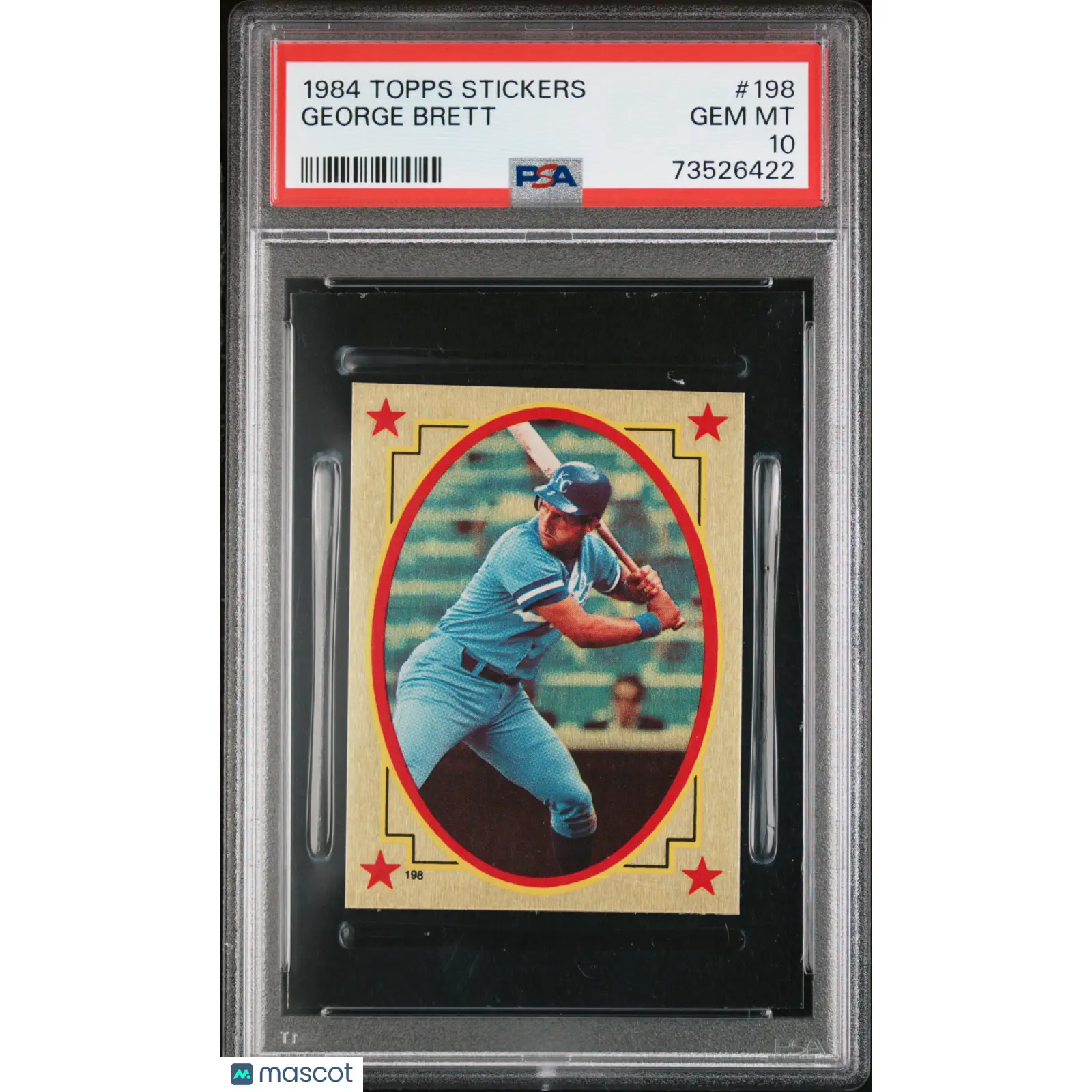 George Brett PSA 1984 Topps Stickers Baseball #198 10 73526422