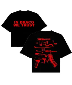 Vintage IN GLOCK WE TRUST Printed T-Shirt - Relaxed Fit for Comfortable Wear - Designed for Military Supporters and Firearms Enthusiasts - Suitable as a Father's Day or Birthday Gift - Great for Fans of Call of Duty and Similar Game IPs