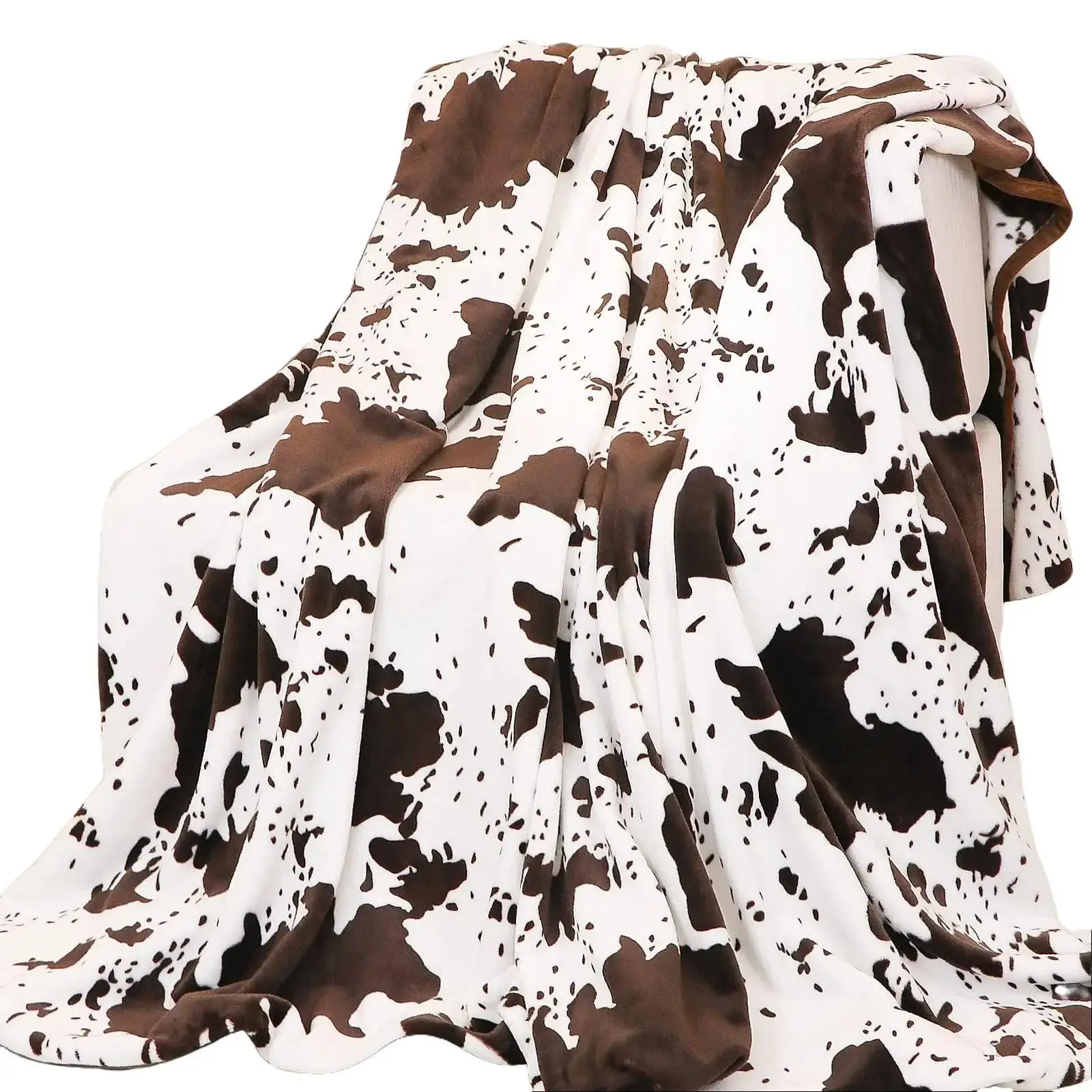 Cow Print Blanket Plush Flannel Fleece Throw Blanket Soft Warm Cow Blanket Lightweight Blankets and Throws for Sofa Couch Bed Home Decorative Cow Thro