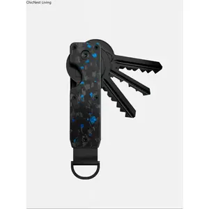 Stylish Metal Key Organizer, Compact Keychain Holder for 2-6 Keys, Secure Grip Anti-Scratch Design, Lightweight Durable Key Case, Minimalist Modern Accessory for Daily Carry, Outdoor Travel, Work & Camping