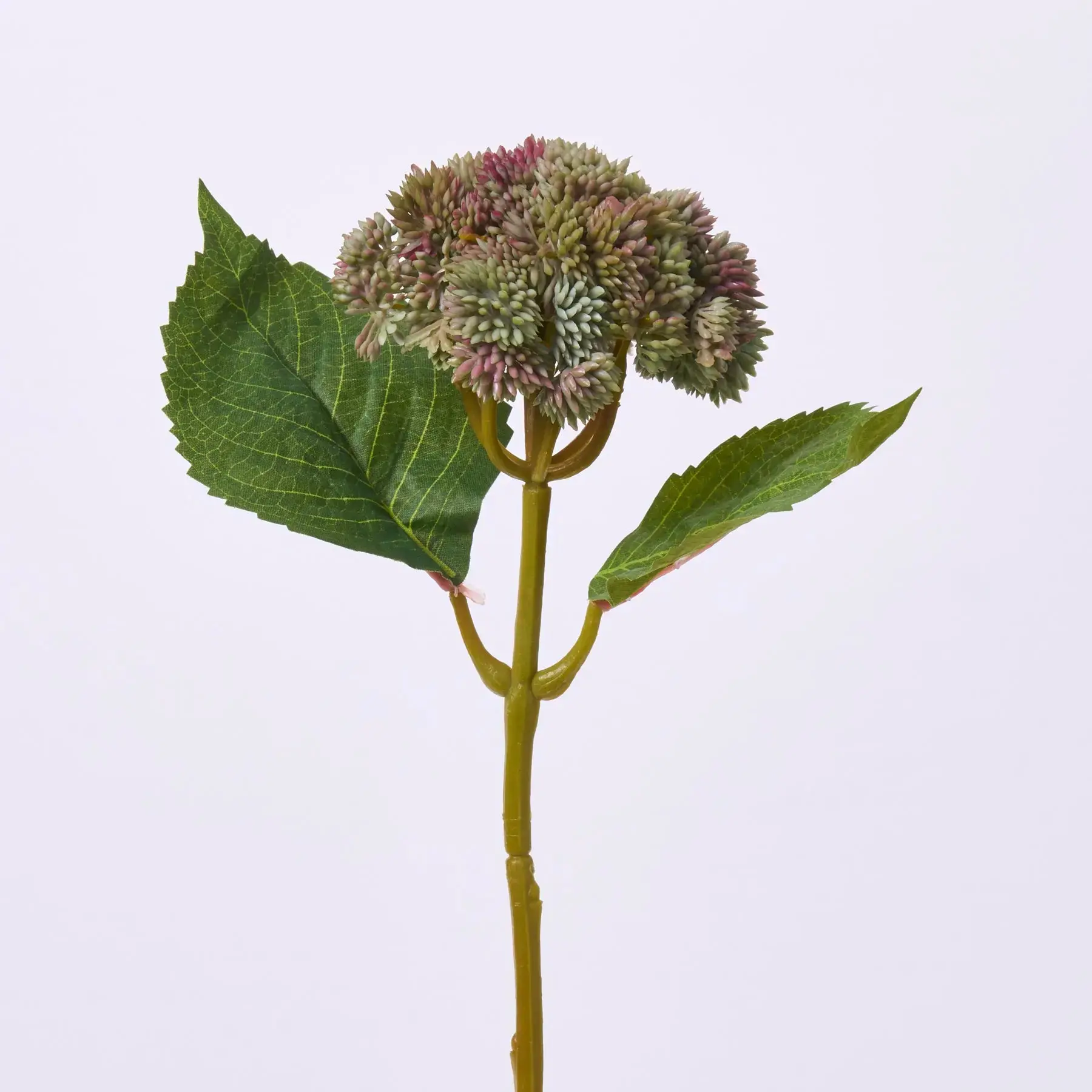 15" Sage Green Artificial Sedum Ball, Natural Look Faux Foliage Spray with Bendable Wire Stems, All Seasons Floral Decor for Centerpieces, Room Arrangements, Traditional, Flowers