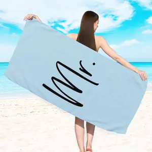 Simple Minimalist Monogram Beach Towel | Oversized Quick Dry Microfiber Towel | Lightweight Sandproof Pool Towel for Summer Vacation #beachtowel #minimalist #quickdry #summervibes