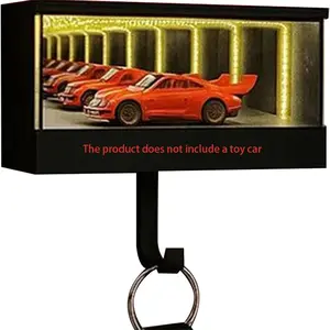 Infinity-Garage Key-Holder, Car Garage Keys, Wall Mount Design, with LED Lamp Keyholder with Tunnel Effect Light, for Cars Lovers, Suitable for Entrances, Corridors, Front Doors