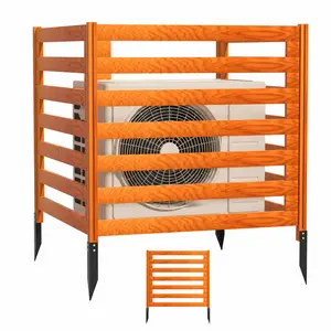 Wooden Privacy Fence - 3-Panel Outdoor Enclosure (36" L x 36" W x 39.5" H) for Air Conditioners, Trash Cans, Garden Compost Bins, Home Improvement & Garden Supplies