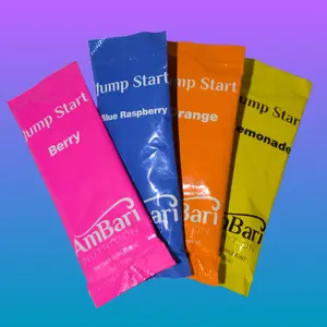 AmBari Nutrition Jump Start Antioxidant Energy Drink Powder Mix, with Ginkgo Biloba, B Vitamins & Caffeine, 15 Calories 2g Sugar, Bariatric Drink and Diabetic Drink