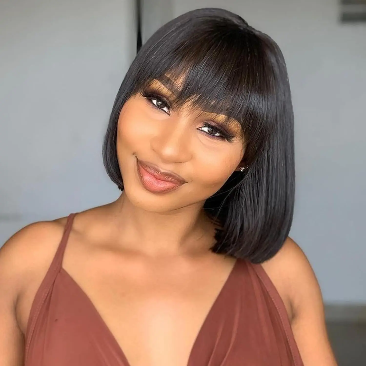 Bob Wigs Human Hair 5x5 Lace Glueless Bob Wig Human Hair Short Straight Bob Wigs for Black Women Human Hair Real 180% Density
