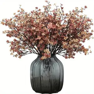 10 pieces of realistic tactile fabric teen breath flowers-beige and brown, detachable, perfect for DIY, wedding, party decorations, perfect for fall, home florals, Home Decoration Bouquet, Artificial flower arrangements