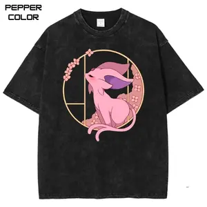 Espeon Graphic T-Shirt, PKM Shirt, Anime Vintage Shirt, Anime Merch, Stylish Crew Neck Short Sleeve T-Shirt, Unisex Streetwear for Men Women, Gift Anime fans