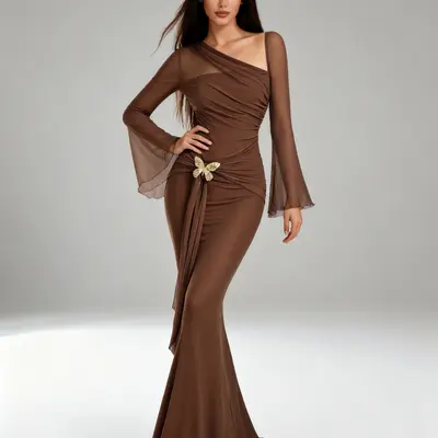 winter party wear western dresses Lace dress winter outfit
