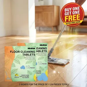 [Buy 1 Get 1 Free] Lemon Floor Cleaning Tablets, Streak-Free Hardwood & Tile Cleaner, Pet Friendly Fast Dissolving Mop Water Pills for Deep Clean Odors