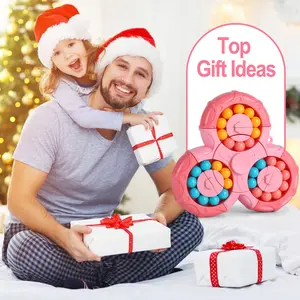 Magic Bean Rubik's Cube Boy Gyro Finger Rotating Ball Decompression and Decompression Artifact Children's Educational Toy
