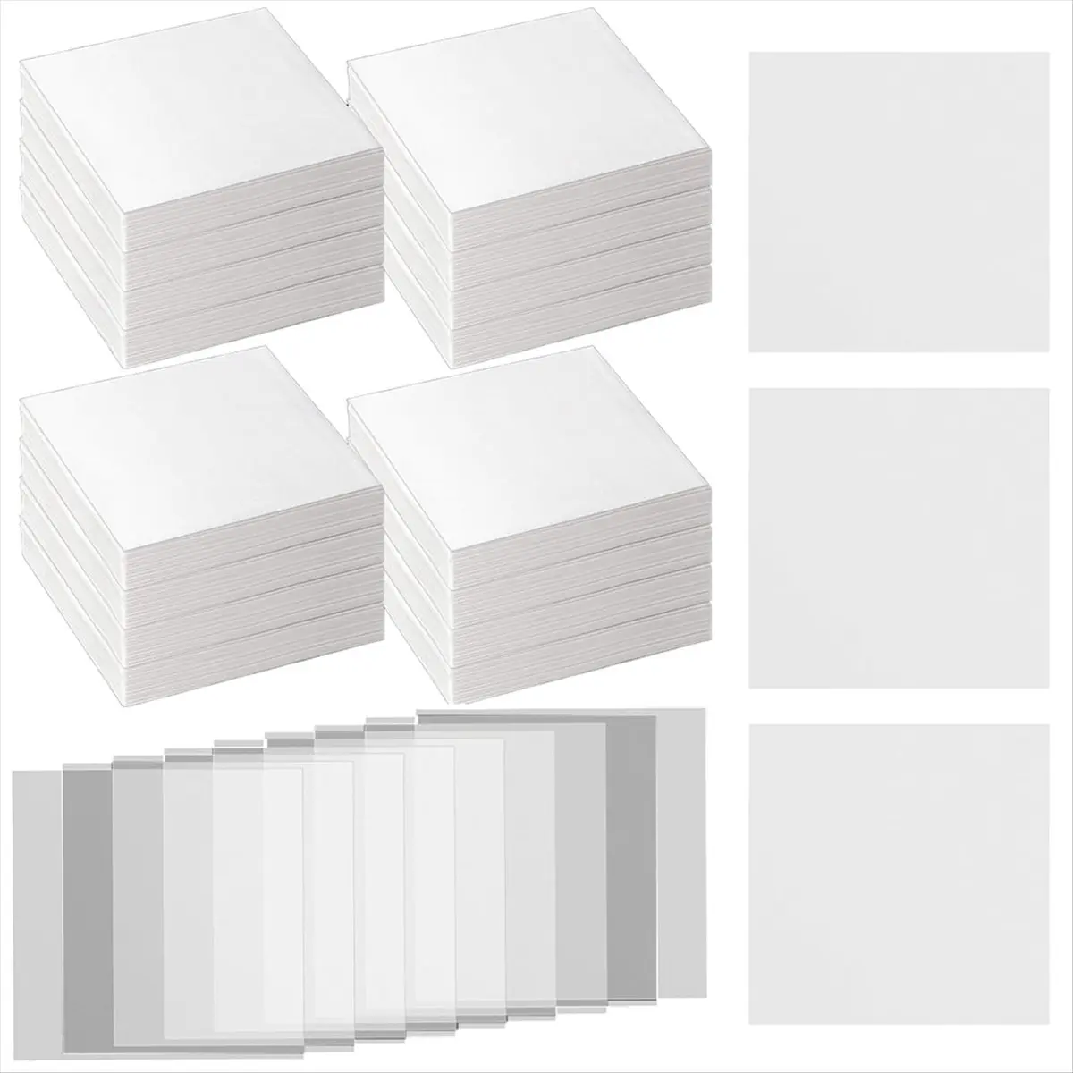 2000 Pcs Cellulose Weighing Paper Sheet Laboratory Sample Weighing Paper Weigh Papers, Nitrogen Free, 4 x 4 Inches