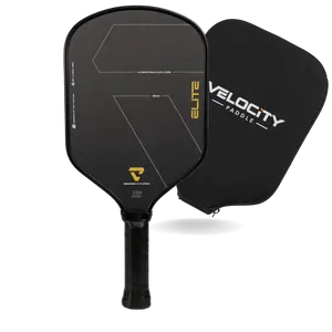 ELITE Velocity Paddle Thermoformed Pro Carbon Fiber Pickleball Paddle with Cover Certified for Tournament Play High Performance Edge