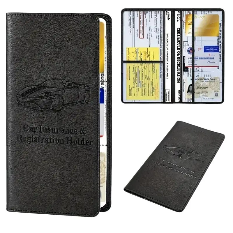Fall Car Registration & Driver's License & Insurance Card Storage Bag for Summer, 1 Count Car Insurance & Registration Holder, Storage Gadgets for Car