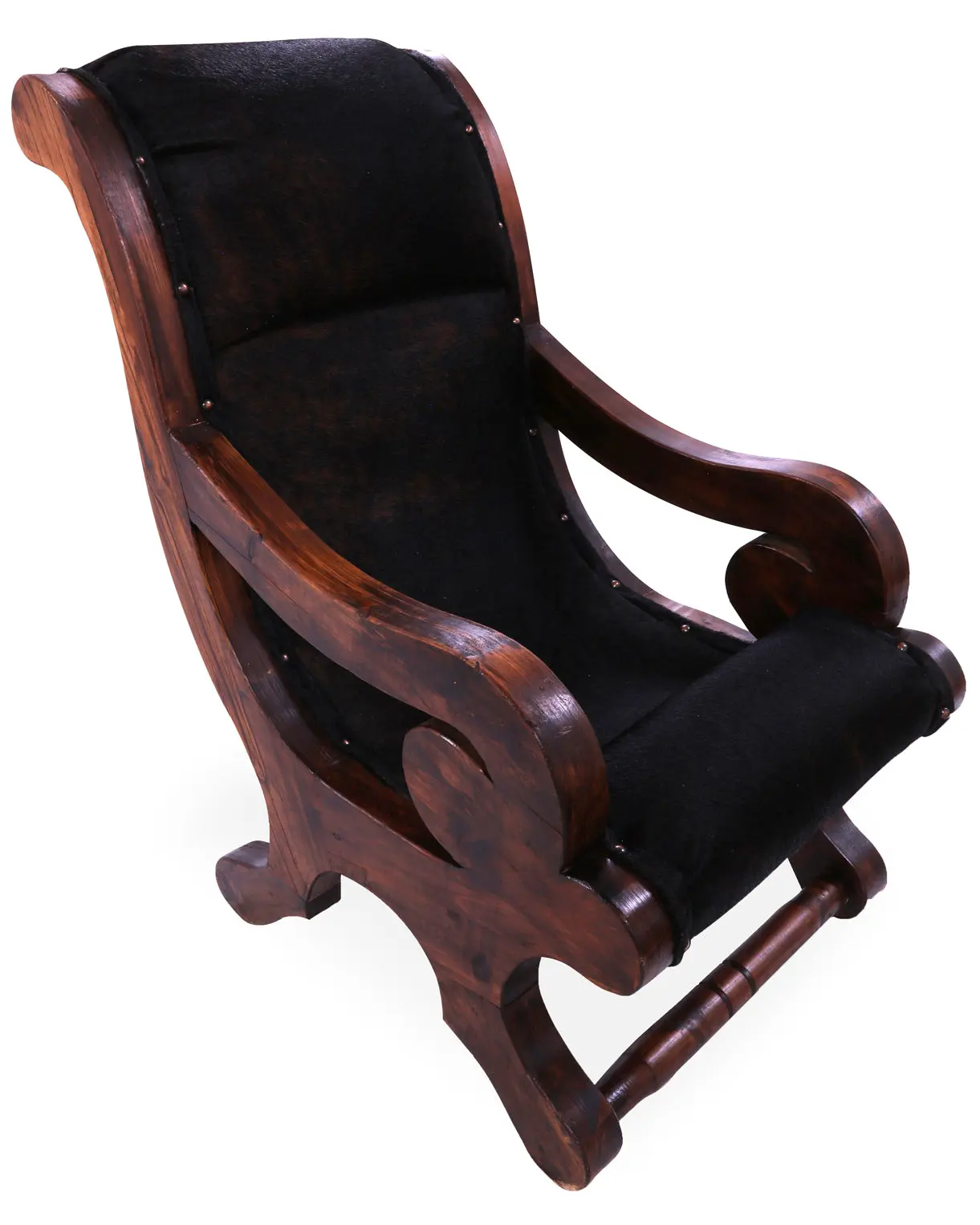 SUPER SALE Hair-On Cowhide Handcrafted Reclaimed Wood Chair