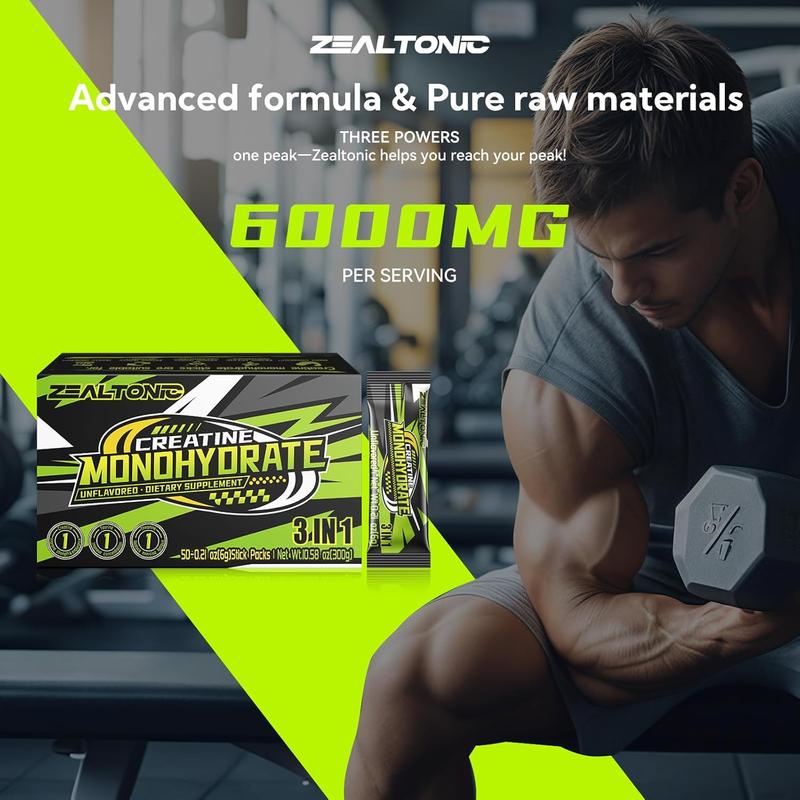 5000mg 99.9% Micronized Creatine Monohydrate Powder Stick Packs with 800mg of Taurine, and 200mg of L-theanine Supports Strength, Lean Muscle, & Recovery for Men & Women Creatine Packets 50 Servings