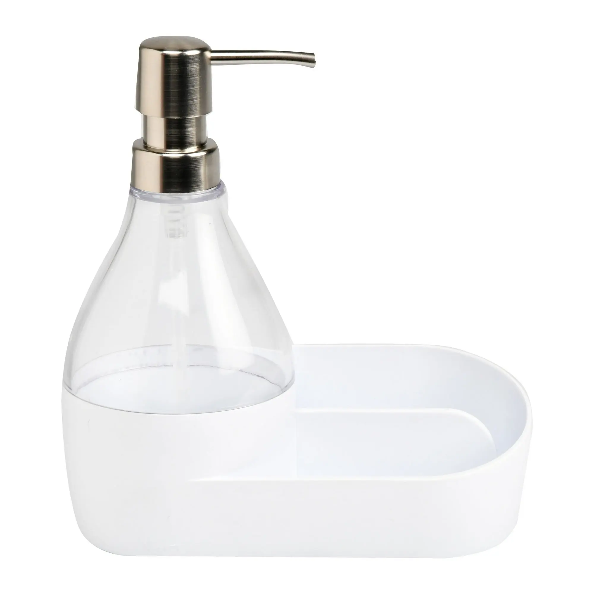 Mainstays Soap Pump and Sponge Holder, Soap Dispenser with Built-in Caddy, 17.1 oz (508 ml)