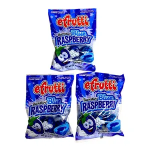 Efrutti Burstin' Blue Rasberry Classic Bags 2.6oz CT 3 Candy Snack Sweet