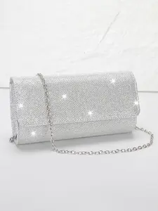Elegant Women's Evening Clutch Bag, Shiny Envelope Handbag with Detachable Chain Strap, Magnetic Closure, Perfect for Weddings & Parties, Fashionable Versatile Purse