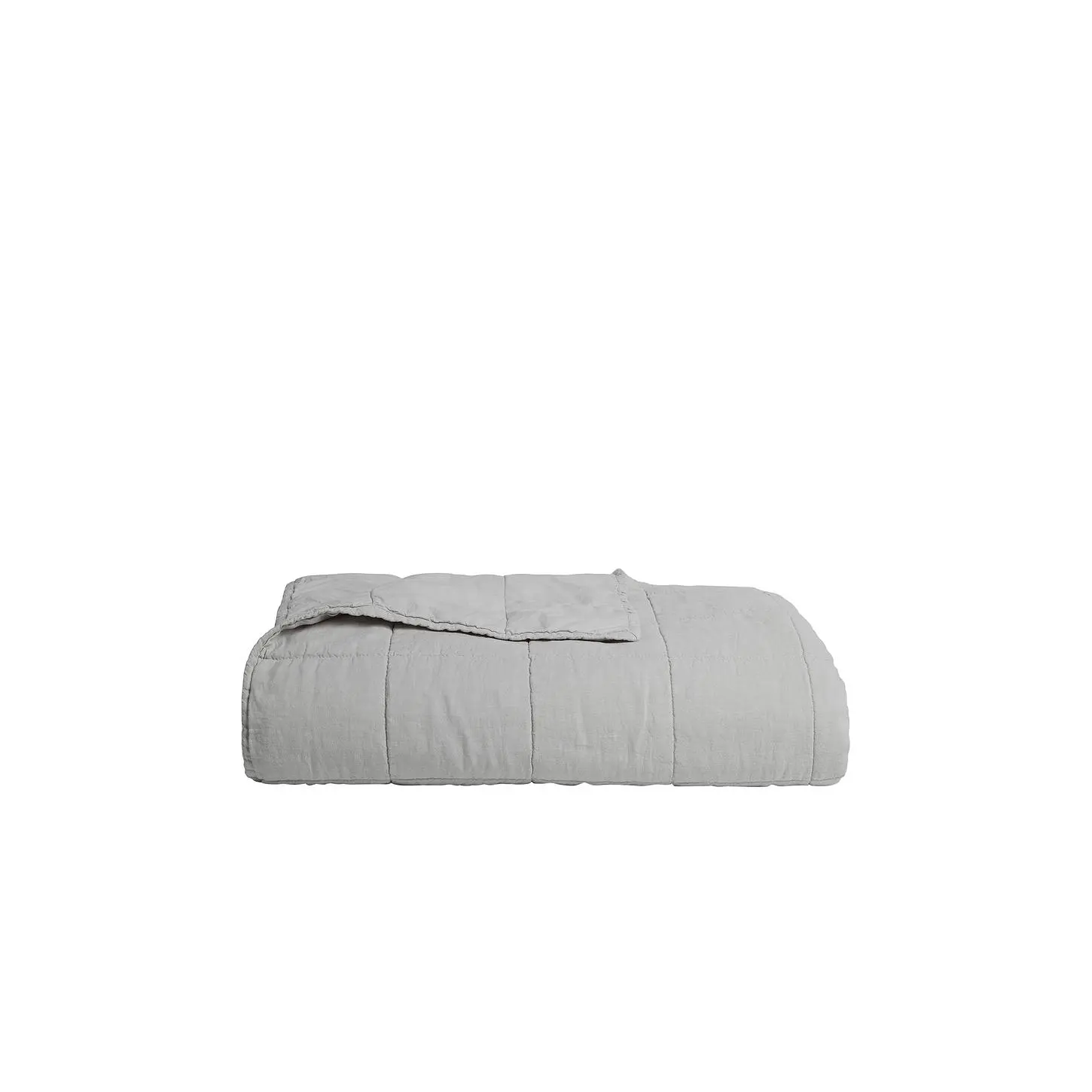 Parachute Linen Box Quilt in Fog