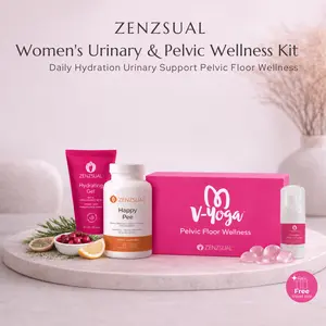 ZENZSUAL Women’s Urinary Wellness Kit with Hydrating Gel & Happy Pee for Daily Hydration Urinary Support & Pelvic Floor Wellness Hyaluronic Acid Nourishing Gentle Vaginitis Relief