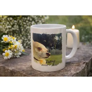 You Left Paw Prints on My Heart Personalized Pet Memorial Mug