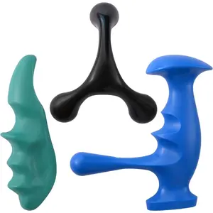 Abnaok Manual Trigger Point Massage Tool and Thumb Saver for Full Body Deep Tissue Massage, with 3-Legged Massage Knobs, Stress Relief