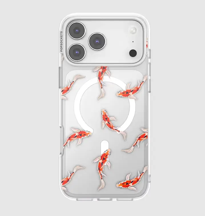 PopSockets Koi Pattern MagSafe Case for iPhone 17 Pro Max - Magsafe Compatible Cellphone Protector Accessory with Device Protection, Magsafe Compatible With Magsafe