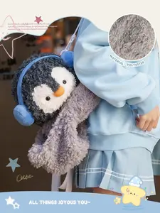 Gulibags Cute plush penguin backpack, doll bag is also a gift for girls，various style，portable plush bag，Women's Adjustable Crossbody Bag