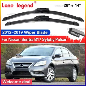 For Nissan Sentra B17 2012 - 2019 Sylphy Pulsar Front Windshield Wiper Blades 2pcs Windscreen Window Accessories 2016 2017 2018