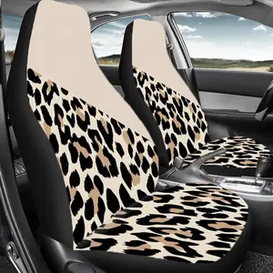 Leopard Patchwork Pattern Car Seat Cover, Durable Polyester Car Seat Protector, Universal Car Interior Accessories for Front & Rear Seats, Car Seat Decorative