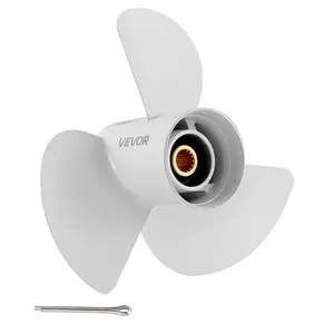 VEVOR Outboard Propeller, Upgrade OEM 15 Spline Tooth Aluminum Outboard Boat Propeller Fit Yamaha Engines 50-130 HP, 4-1/4 Gearcase, 3-Blade, RH (Right Hand Rotation), OEM Parts No. 6E5-45954-00-EL