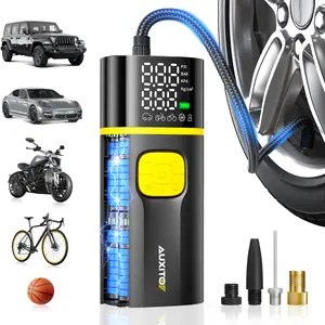 AUXITO A502 Tire Inflator Portable Air Compressor - Air Pump for Car Tires 25000mAh Portable Tire Inflator for Car Bike Motorcycle with Tire Pressure Gauge & LED Light, Car Accessories