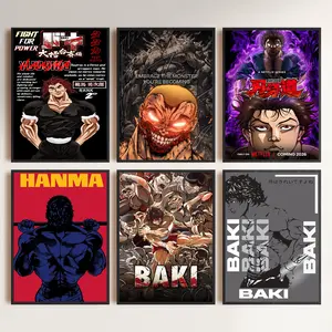 Baki Anime Poster Collection — 15-Piece Print Set Manga Art Prints, Wall Decor,  Gifts— Ideal for Gyms  Homes — Framed and Unframed Options Available