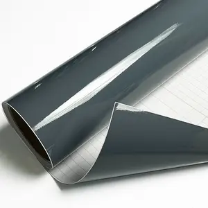 Classic Glossy Cement Gray Vinyl Wrap Film Self Adhesive Car Motorcycle DIY Sticker Decal With Air Release