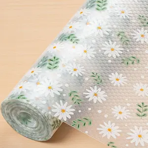 Eva Kitchen Cabinet Liner Roll, Non-Stick Waterproof Oil-Proof, Small Daisy Grass Pattern, Easy Clean Durable Storage Pad, Decorative Coaster, Kitchen Coasters, Home