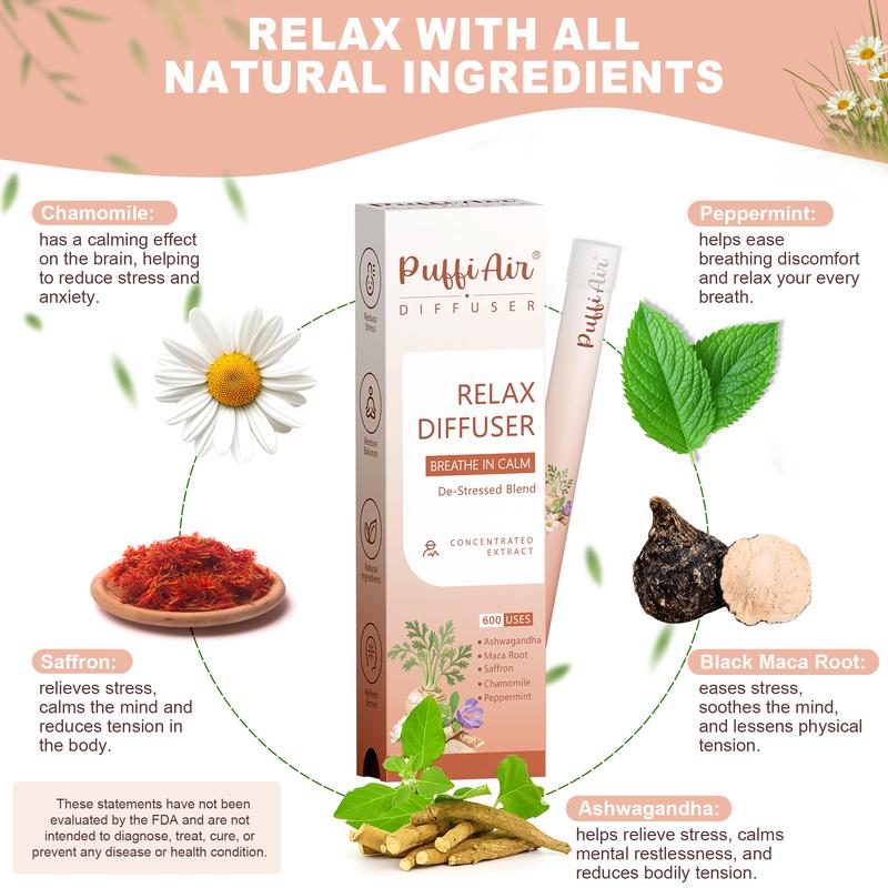 Natural Herbal Diffusers – Pure herbal for Lung Support, Sleep Support, Energy Boost& Relaxation-Mullein & Thyme/peppermint extract/Lavender/Dandelion