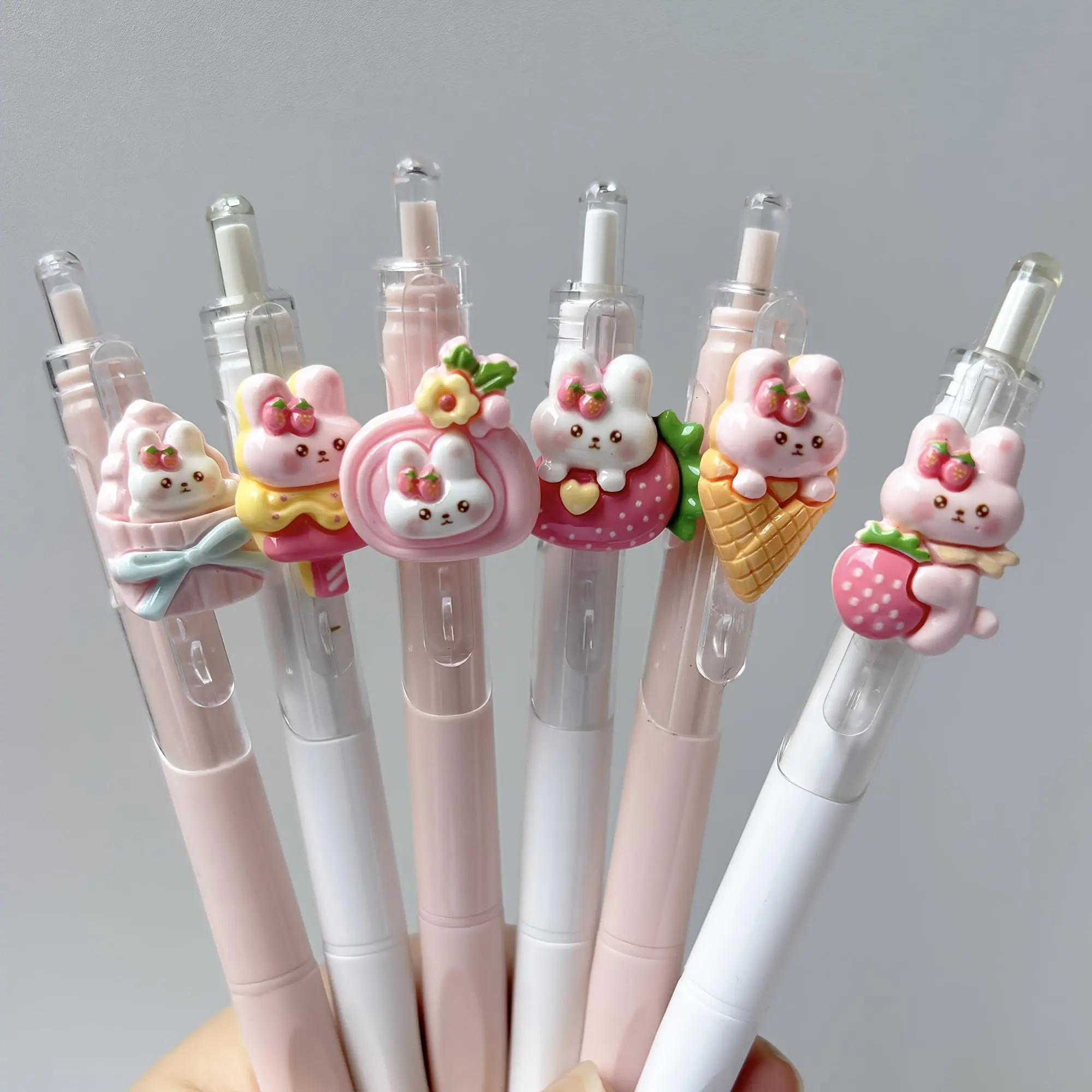 1/10/20/30 cute rabbit themed multifunctional stationery ballpoint pens ...