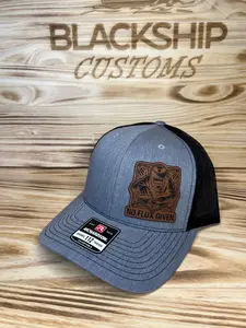 Blackship Customs No Flux Given Hat - Blue Denim with Embossed Logo, Adjustable Fit, and Mesh Back Design