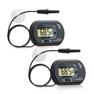 Digital Aquarium Thermometer Fish Tank Temperature Test with Large LCD Display ℉/℃ for Aquarium Reptile Terrarium Turtle Tank