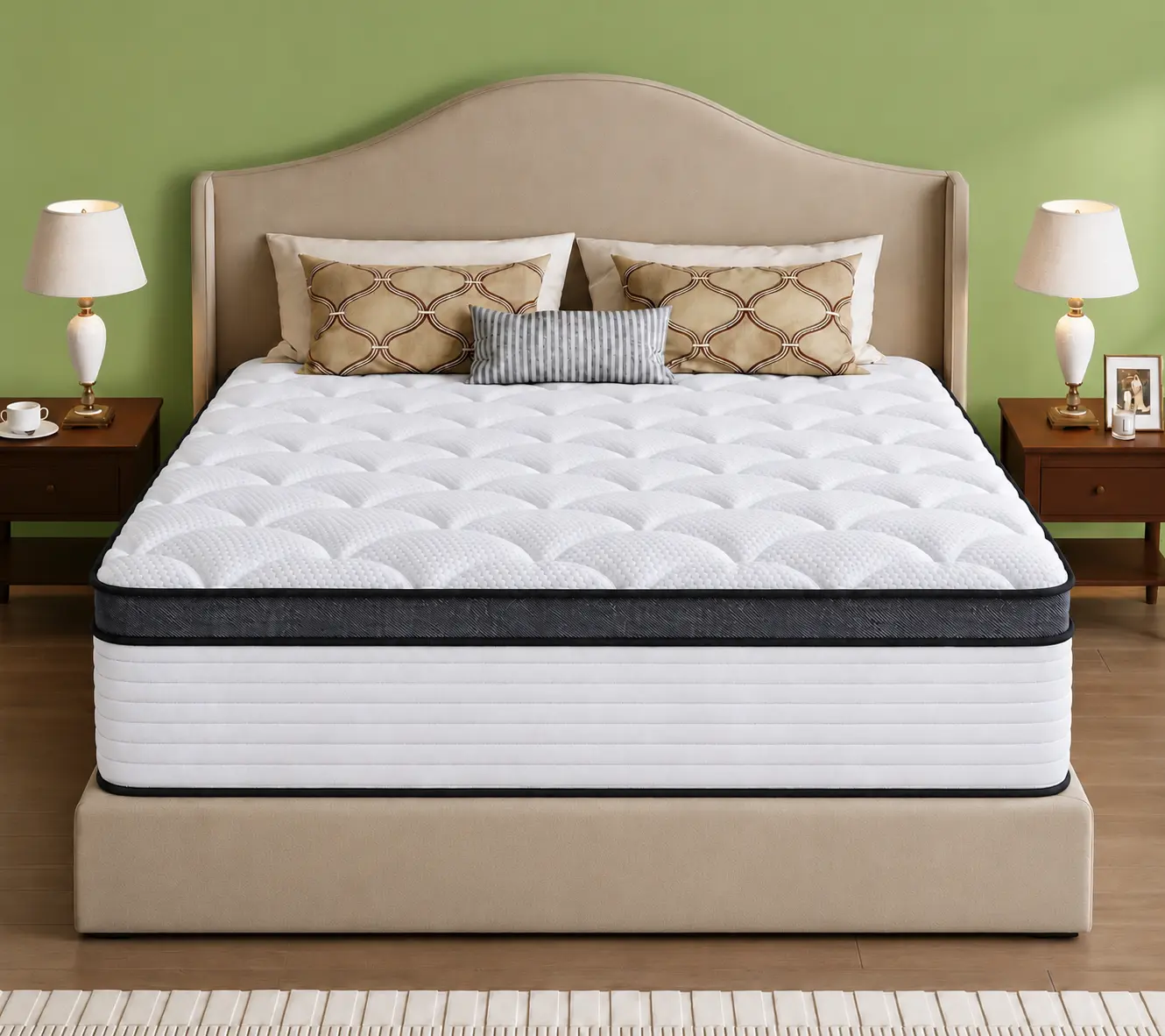 Five-story Design Comfortable Sleep Solution 10/12/14 Inch Queen King Twin Full Mattress with Individually Wrapped Pocket Springs in a Box for Optimal Support and Easy Transport, Full Size Mattress,dorm essentials,home decor, Mattress Queen Size