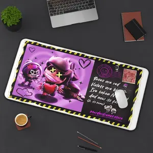 Cute Uzi & N Anime Mouse Pad XXL, Murder Drones Desk Mat Large Gaming Mouse Pad Non-Slip