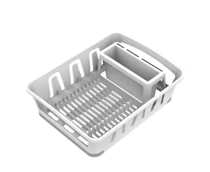 Drying Rack, Mainstays Expandable Dish Rack with Utensil Holder for Kitchen Countertop, White