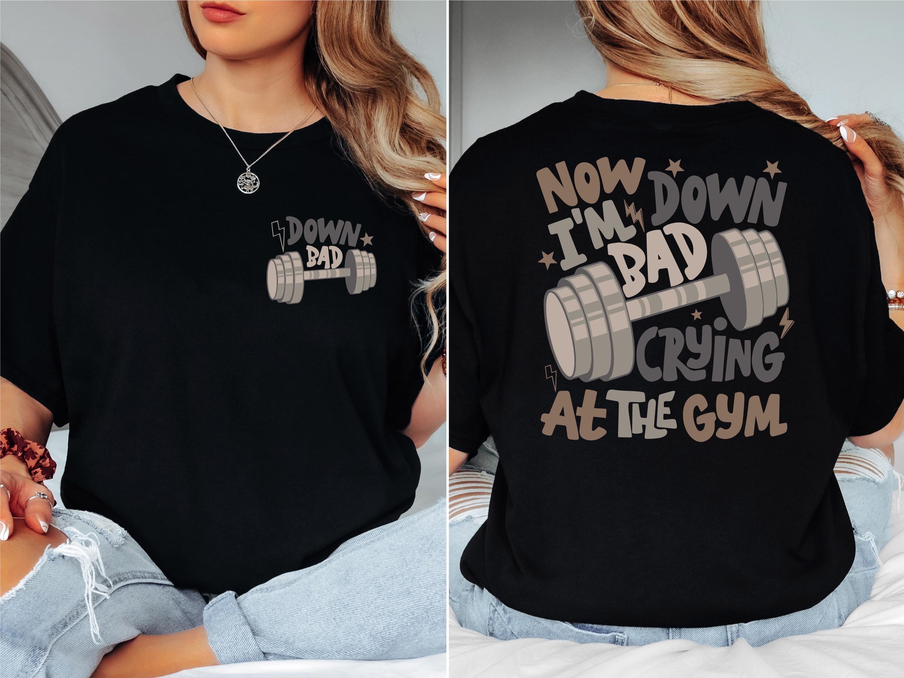 Sad Girl Lifting Club Shirt – Funny Gym Workout Tee – Dramatic Weightlifting Shirt – Emotional Gym Lover Gif